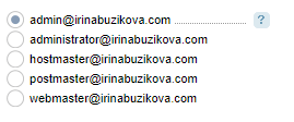 e-mail адреса сайта